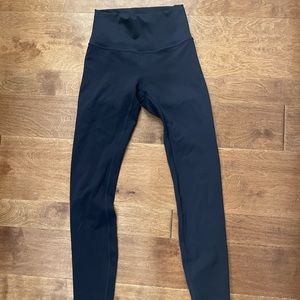 Navy Lululemon Wunder Under Train Leggings